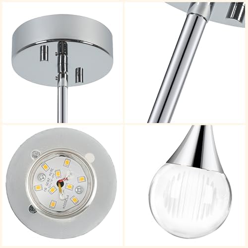 Crystal Pendant Light Elegant LED Chandeliers Ceiling Fixture