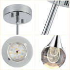 Crystal Pendant Light Elegant LED Chandeliers Ceiling Fixture