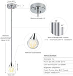Crystal Pendant Light Elegant LED Chandeliers Ceiling Fixture