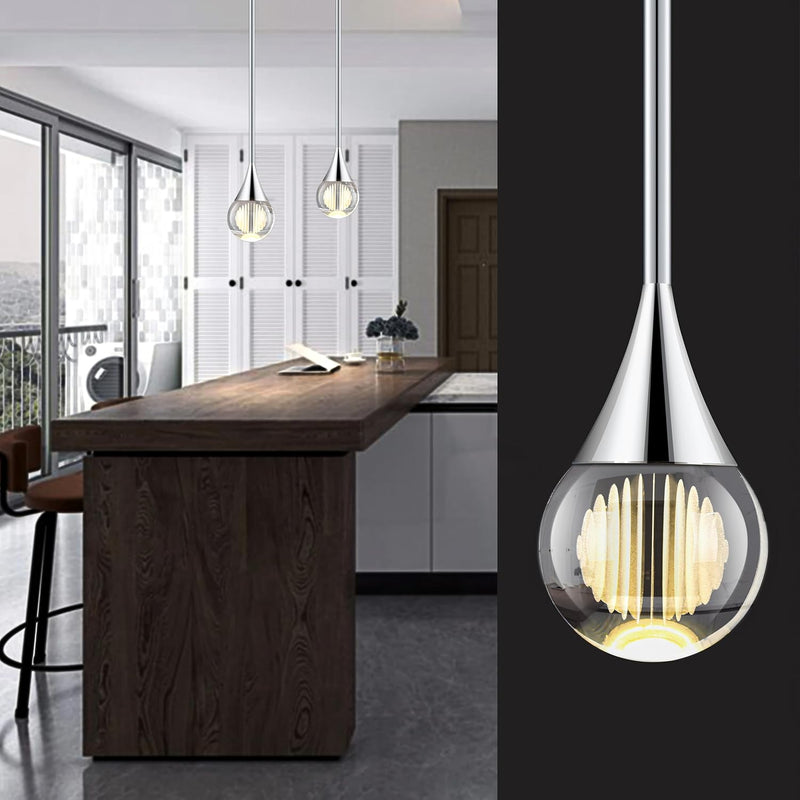 Crystal Pendant Light Elegant LED Chandeliers Ceiling Fixture