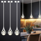 Crystal Pendant Light Elegant LED Chandeliers Ceiling Fixture