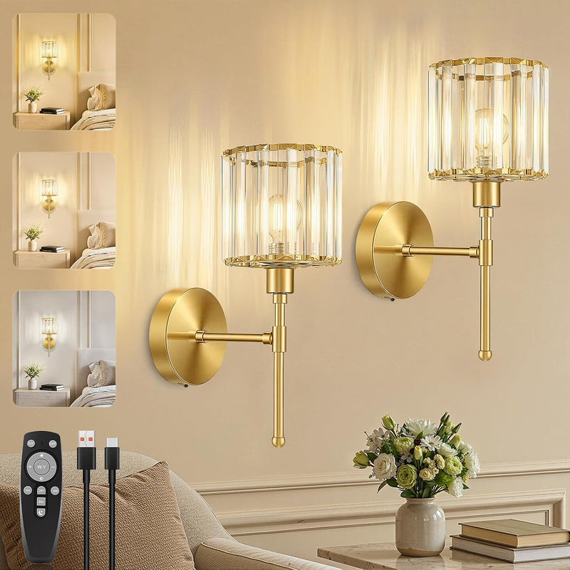 Crystal Rechargeable Wall Lights