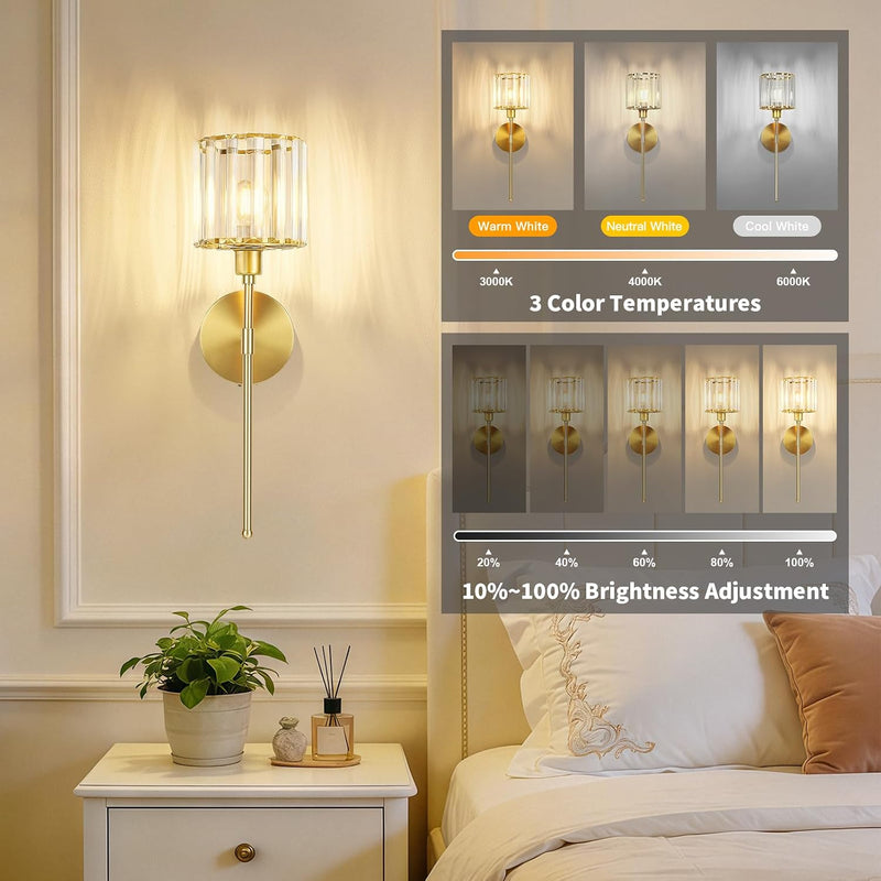 Crystal Rechargeable Wall Lights