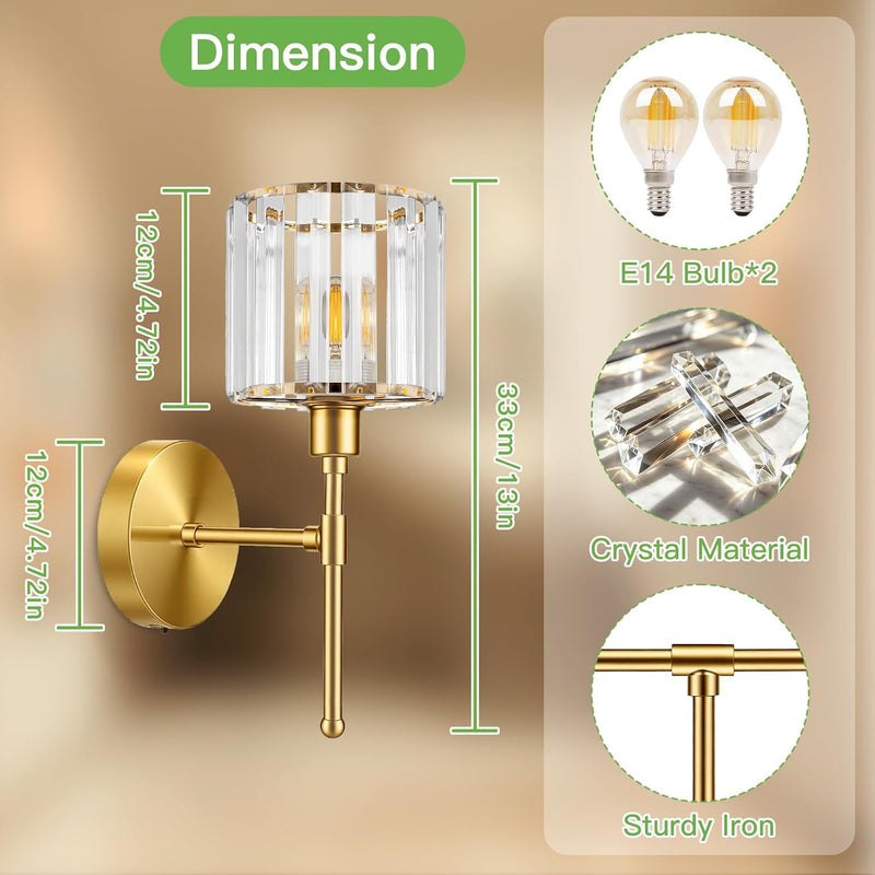 Crystal Rechargeable Wall Lights