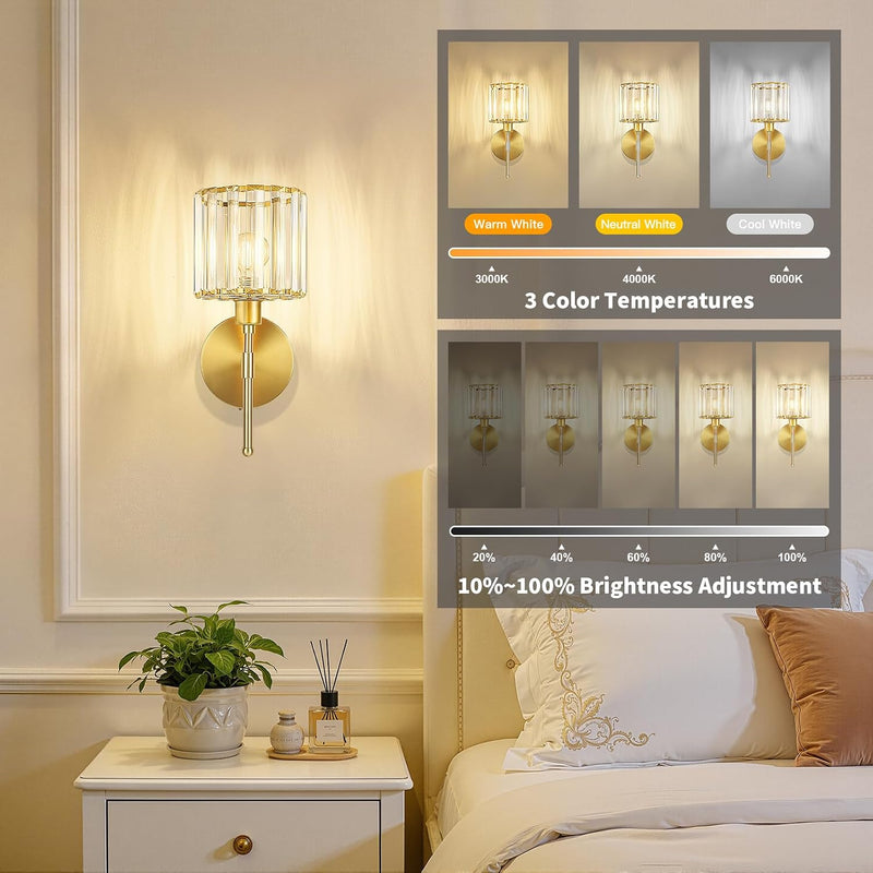 Crystal Rechargeable Wall Lights