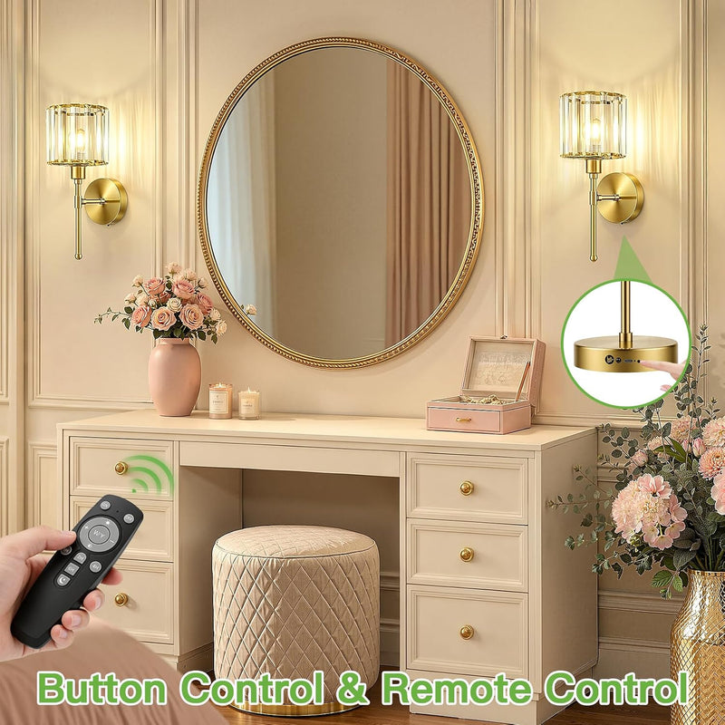 Crystal Rechargeable Wall Lights