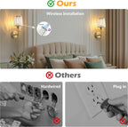 Crystal Rechargeable Wall Sconce Set of Two Battery