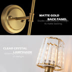 Crystal Rechargeable Wall Sconce Set of Two Battery
