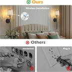 Crystal Rechargeable Wall Sconce Set of Two Battery