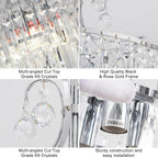 Crystal Round Chandelier Antique Modern Semi Flush Mount