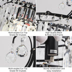 Crystal Round Chandelier Antique Modern Semi Flush Mount