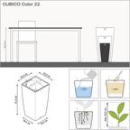 Cubico Colour 40 Self Watering Planter Large Garden