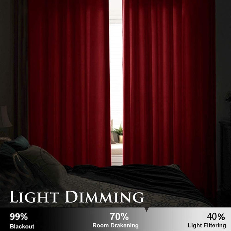 Curtains Velvet Drapes Extra Long Bedroom Room Darkening
