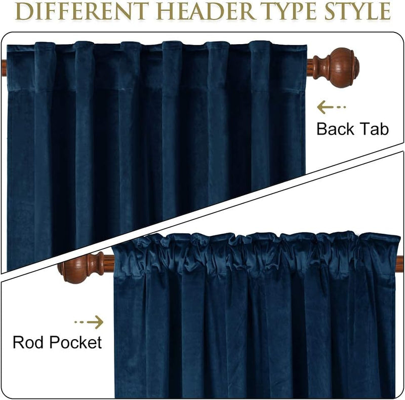 Curtains Velvet Drapes Extra Long Bedroom Room Darkening