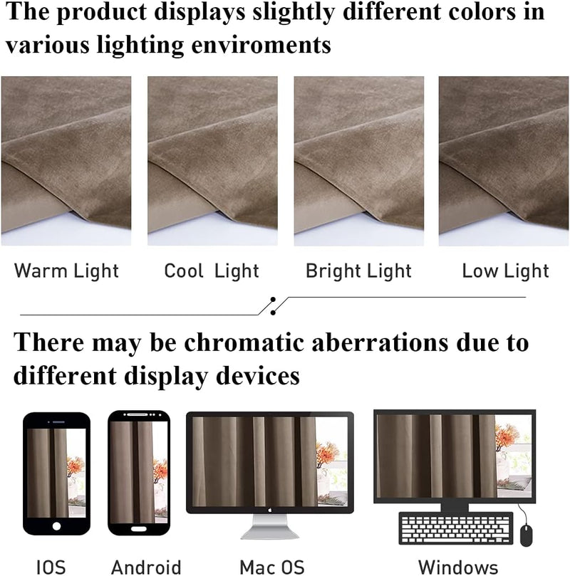 Curtains Velvet Drapes Extra Long Bedroom Room Darkening