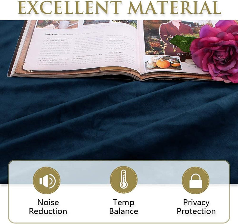 Curtains Velvet Drapes Extra Long Bedroom Room Darkening
