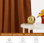 Curtains Velvet Drapes Extra Long Bedroom Room Darkening