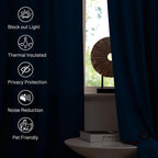 Curtains Velvet Drapes Extra Long Bedroom Room Darkening