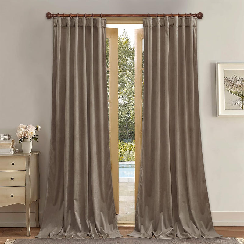 Curtains Velvet Drapes Extra Long Bedroom Room Darkening