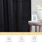 Curtains Velvet Drapes Extra Long Bedroom Room Darkening