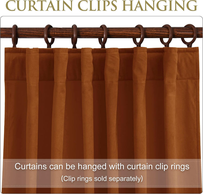 Curtains Velvet Drapes Extra Long Bedroom Room Darkening