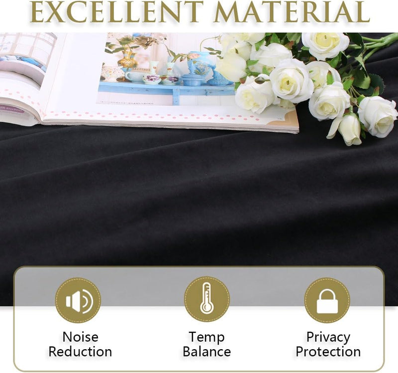 Curtains Velvet Drapes Extra Long Bedroom Room Darkening