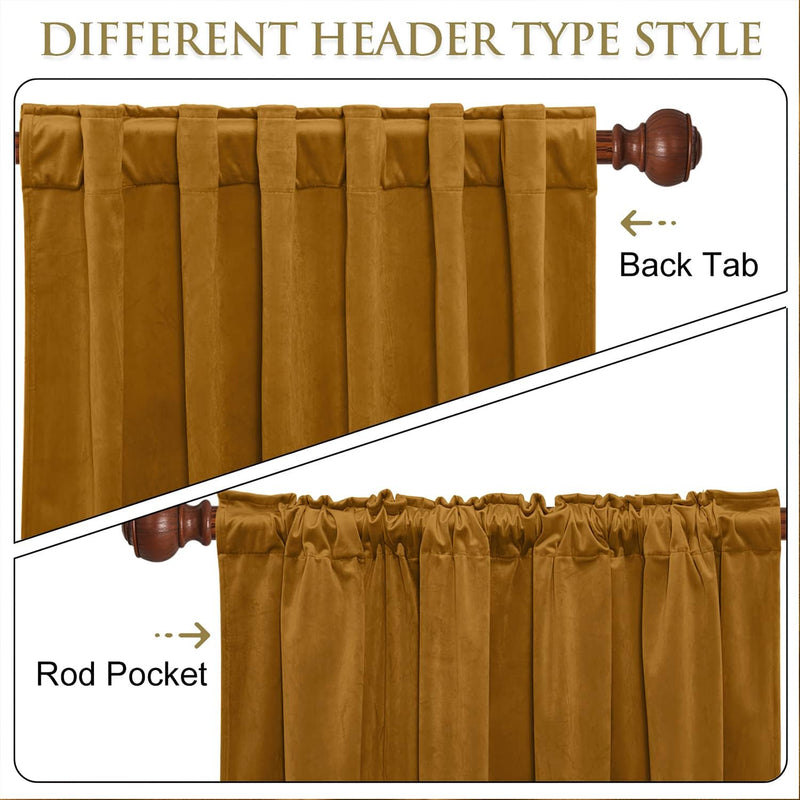 Curtains Velvet Drapes Extra Long Bedroom Room Darkening