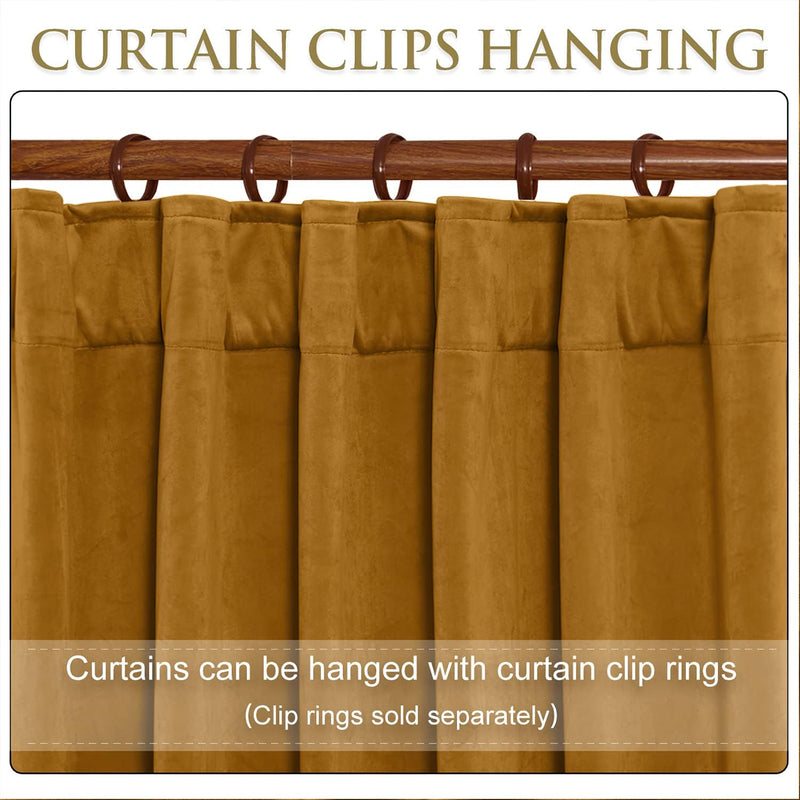 Curtains Velvet Drapes Extra Long Bedroom Room Darkening
