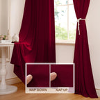 Curtains Velvet Drapes Extra Long Bedroom Room Darkening