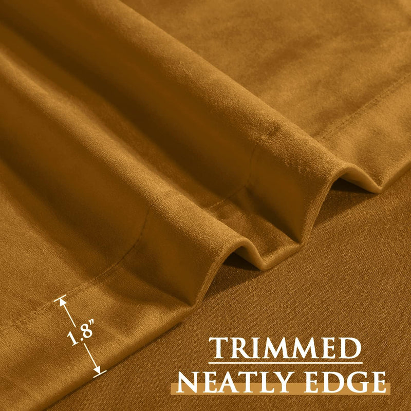 Curtains Velvet Drapes Extra Long Bedroom Room Darkening