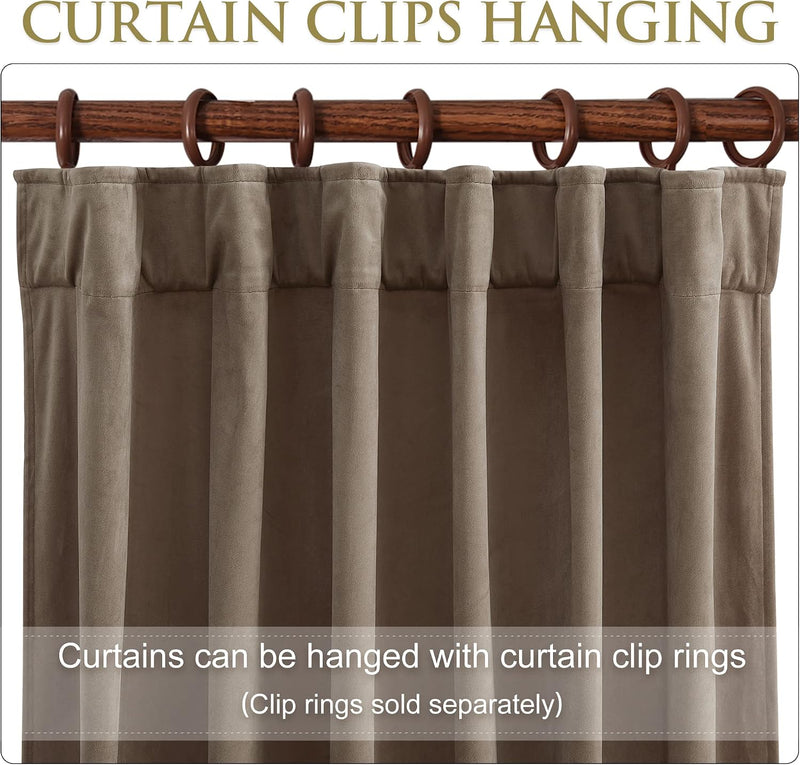 Curtains Velvet Drapes Extra Long Bedroom Room Darkening