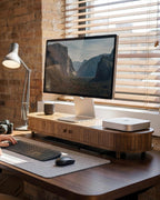 Curved Dual Monitor Stand Riser