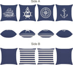 Cushion Covers 45 X Cm Nautical Marine Anchor (Set of 4)