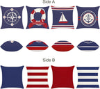 Cushion Covers 45 X Cm Nautical Marine Anchor (Set of 4)