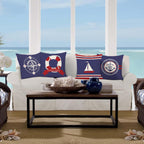 Cushion Covers 45 X Cm Nautical Marine Anchor (Set of 4)