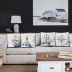 Cushion Covers 45 X Cm Nautical Marine Anchor (Set of 4)
