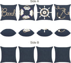 Cushion Covers 45 X Cm Nautical Marine Anchor (Set of 4)