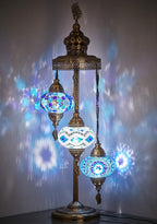 Customisable Turkish Moroccan Mosaic Tiffany Floor Table Lamp