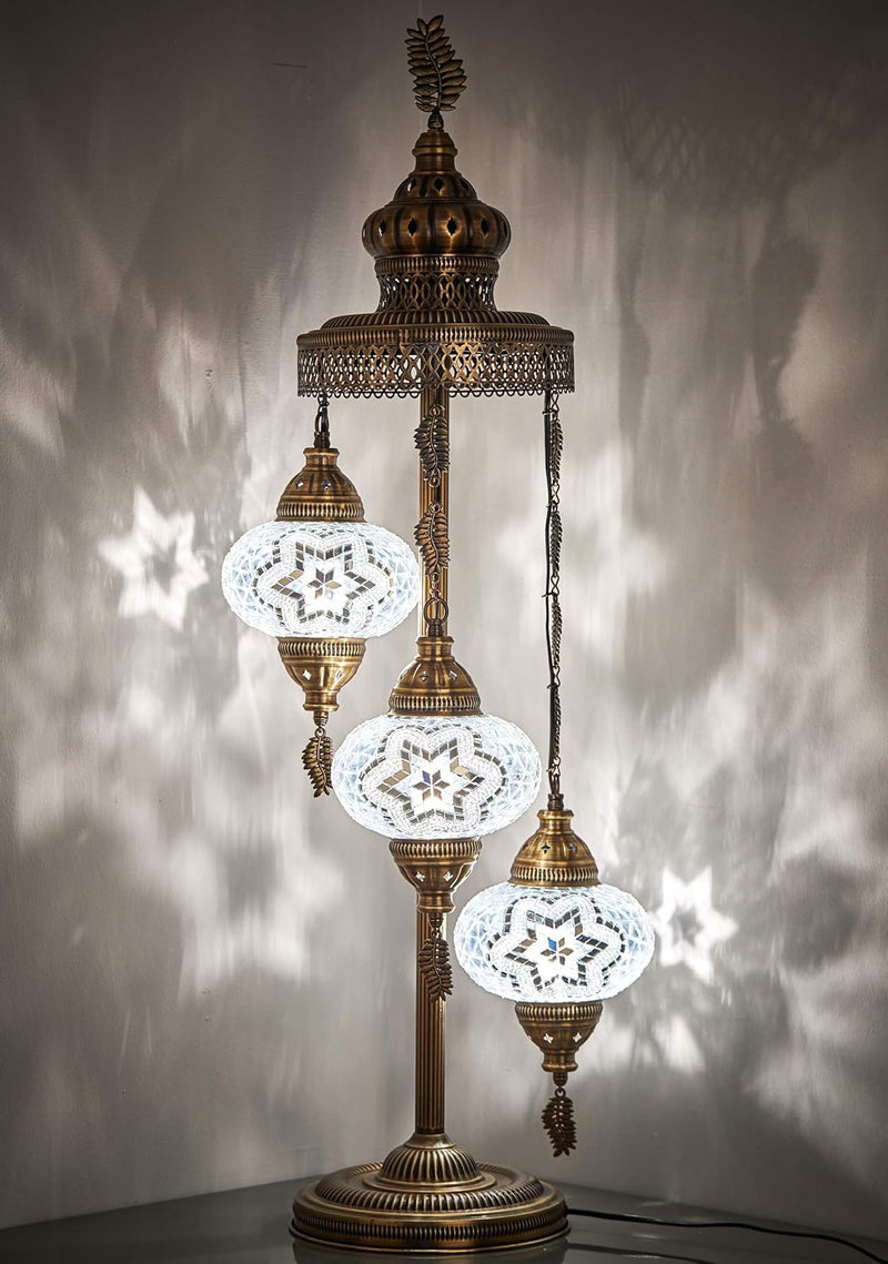 Customisable Turkish Moroccan Mosaic Tiffany Floor Table Lamp