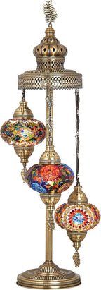 Customisable Turkish Moroccan Mosaic Tiffany Floor Table Lamp