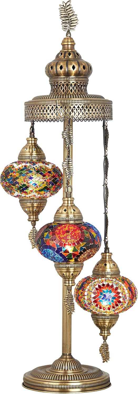 Customisable Turkish Moroccan Mosaic Tiffany Floor Table Lamp