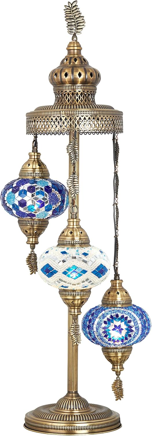 Customisable Turkish Moroccan Mosaic Tiffany Floor Table Lamp