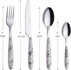 Cutlery Set 24pcs Stainless Steel Flatware with Marbel