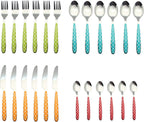 Cutlery Set 24pcs Stainless Steel Flatware with Marbel