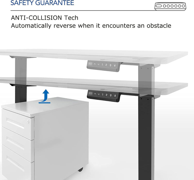 Cylinee Electric Standing Desk Frame with Round Legs