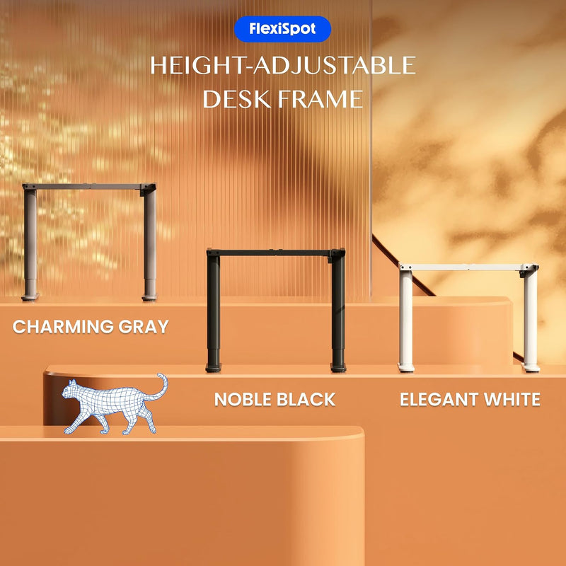 Cylinee Electric Standing Desk Frame with Round Legs