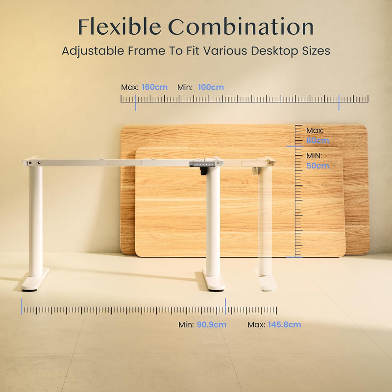 Cylinee Electric Standing Desk Frame with Round Legs