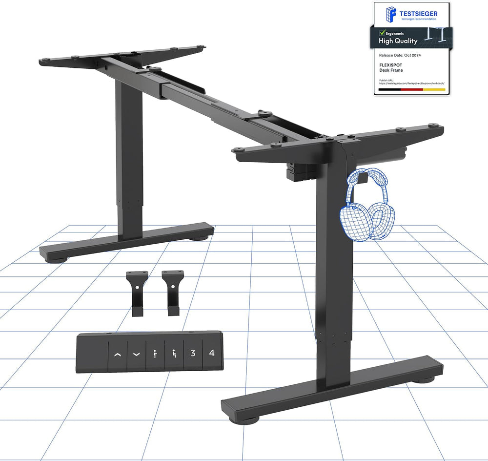 Cylinee Electric Standing Desk Frame with Round Legs