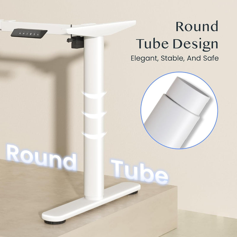 Cylinee Electric Standing Desk Frame with Round Legs