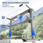 Cylinee Electric Standing Desk Frame with Round Legs